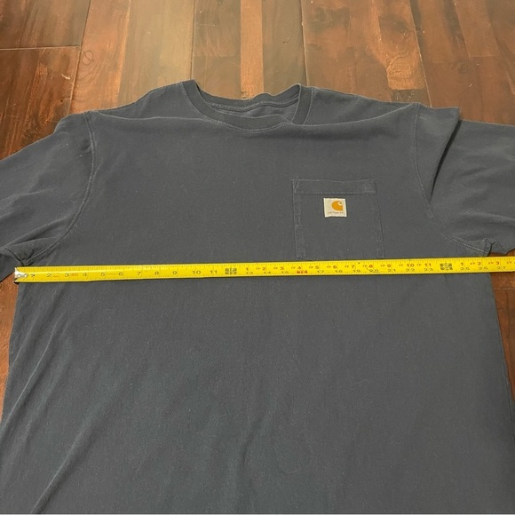 Carhartt Short Sleeve Pocket Tshirt Men’s Size XL Navy Work Wear - Picture 4 of 7